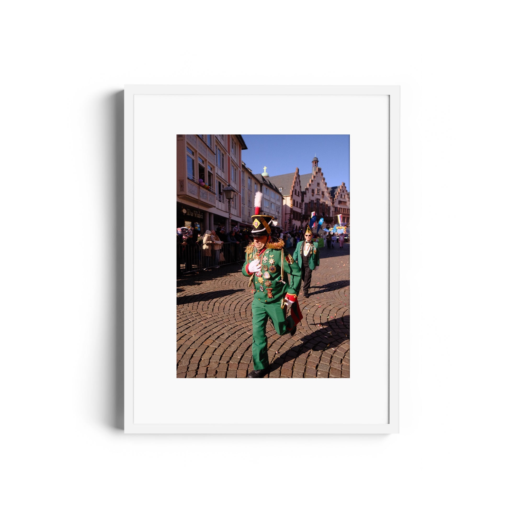 Framed fine art photograph of a parade in Wiesbaden, Germany, featured at The Dana Gallery, Miami, Florida.